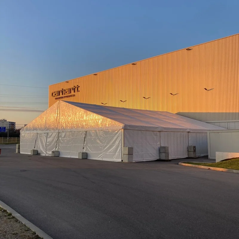 Industriezelt des Zeltverleih eventMAX in Freiburg